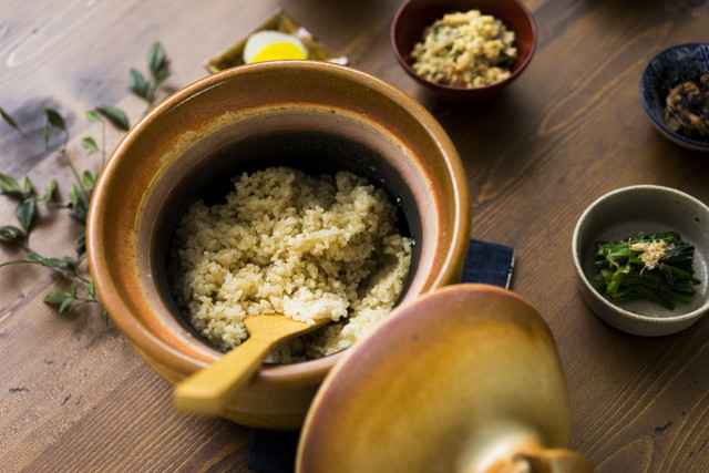 土鍋で炊いた玄米